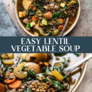 Easy Lentil Vegetable Soup (Vegan) - Crowded Kitchen