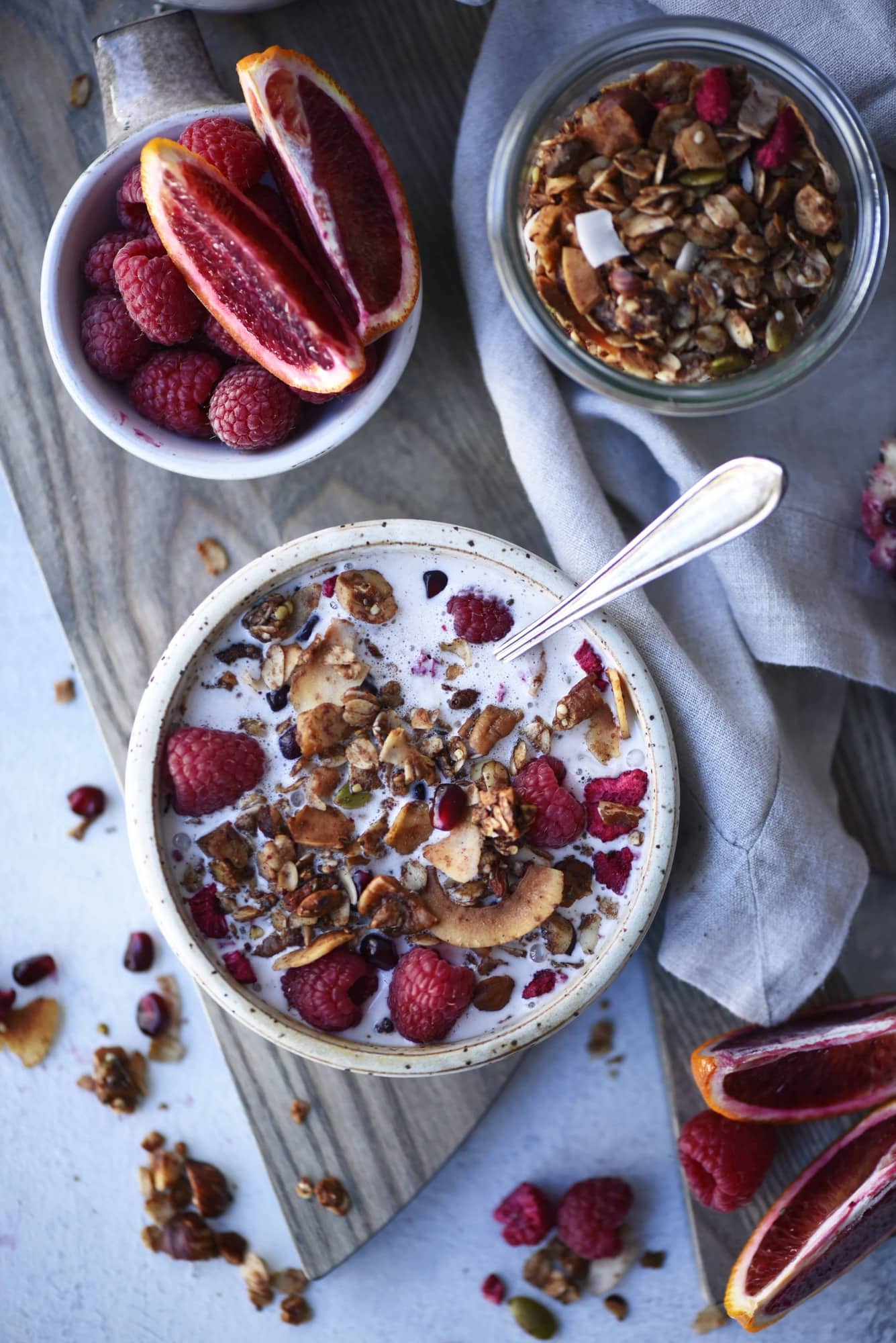 Homemade Chocolate Hazelnut Raspberry Granola Crowded Kitchen