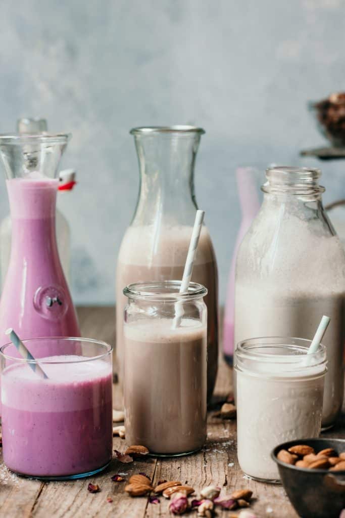 3 large jars of homemade nut milk