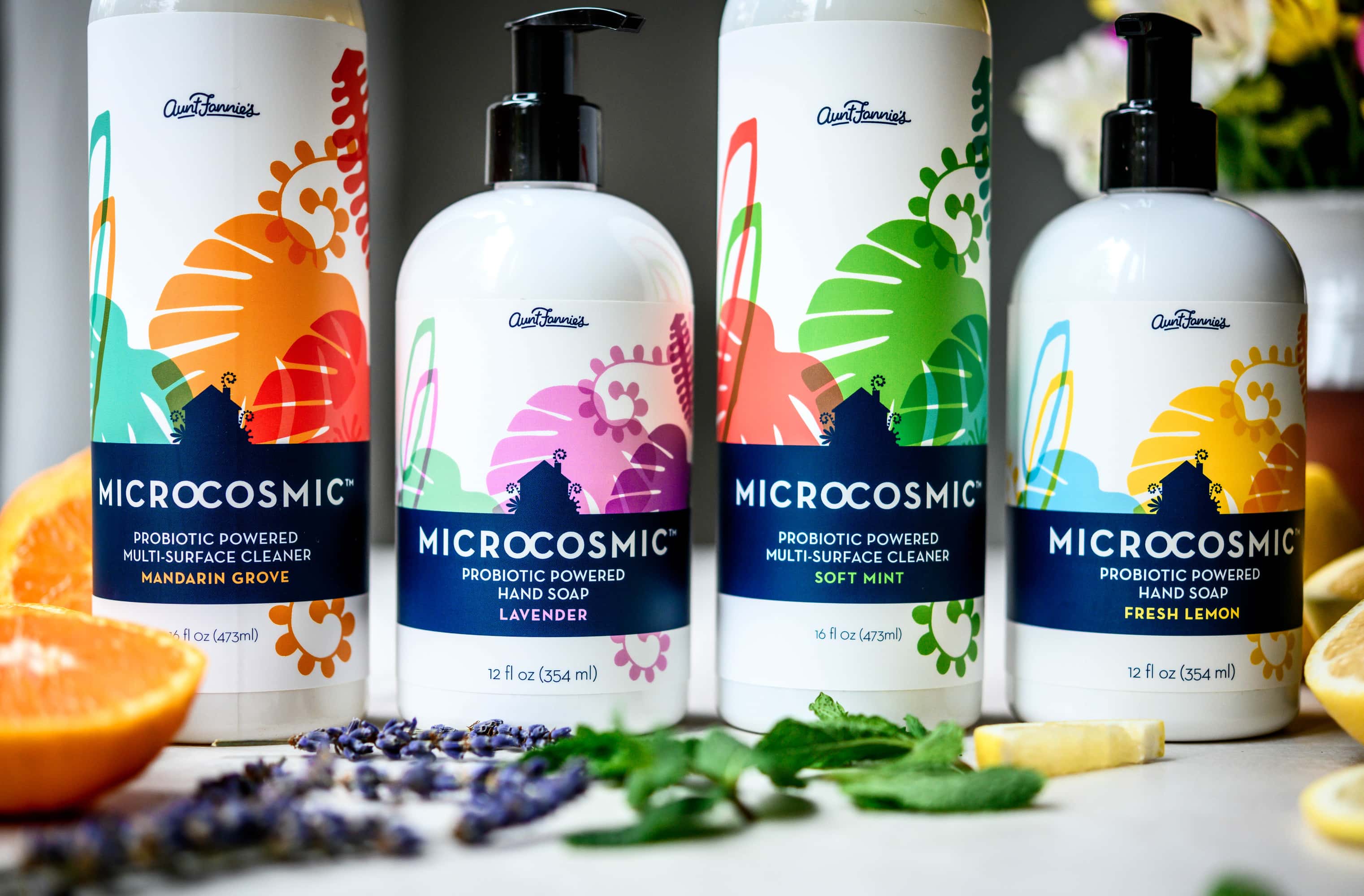 Side view of Aunt Fannie's Microcosmic Cleaning Solutions