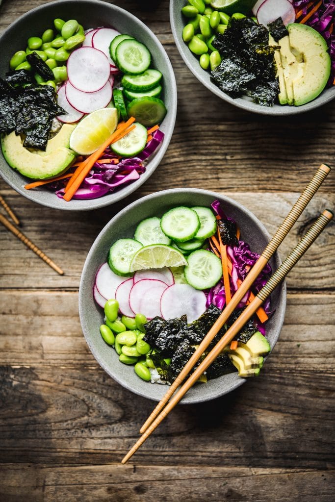 Vegan Sushi Bowls with Miso Tahini Dressing Crowded Kitchen