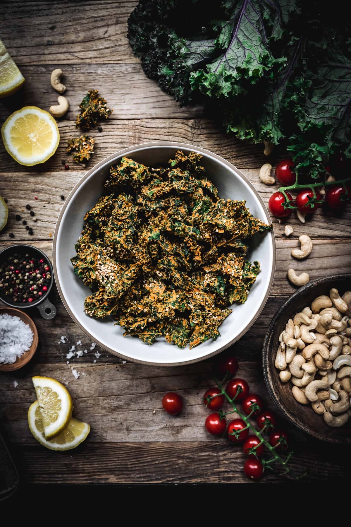 Easy Cheesy Vegan Kale Chips Crowded Kitchen