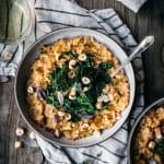 Sweet potato risotto in a bowl seen from above.