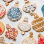 Assortment of sugar cookies from above.