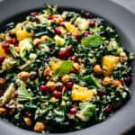 Kale and Cauliflower salad seen from above.