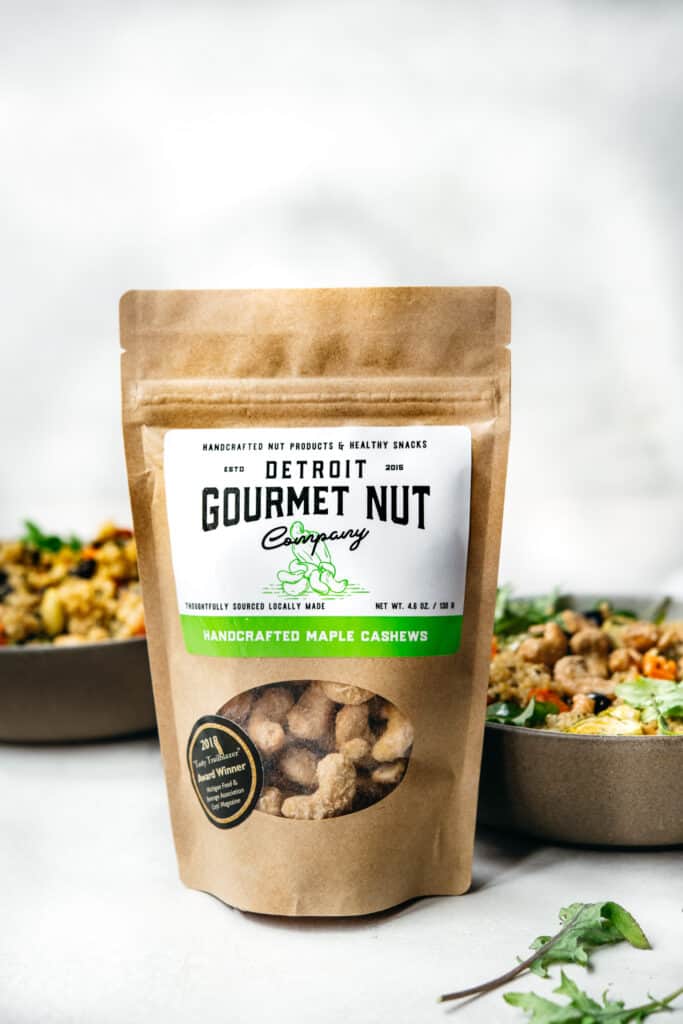 Detroit Gourmet Nut Company handcrafted maple cashews