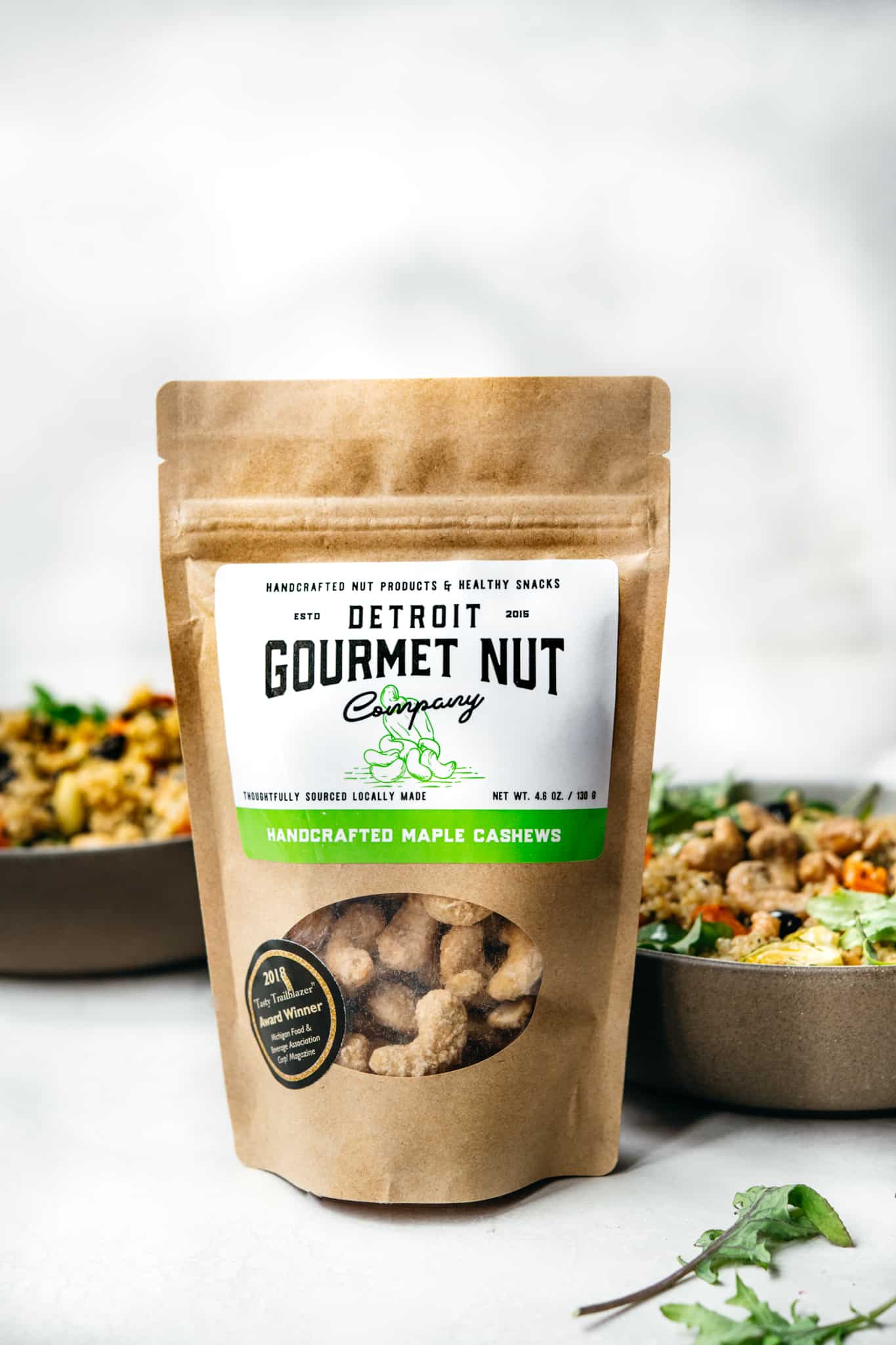 Detroit Gourmet Nut Company handcrafted maple cashews 