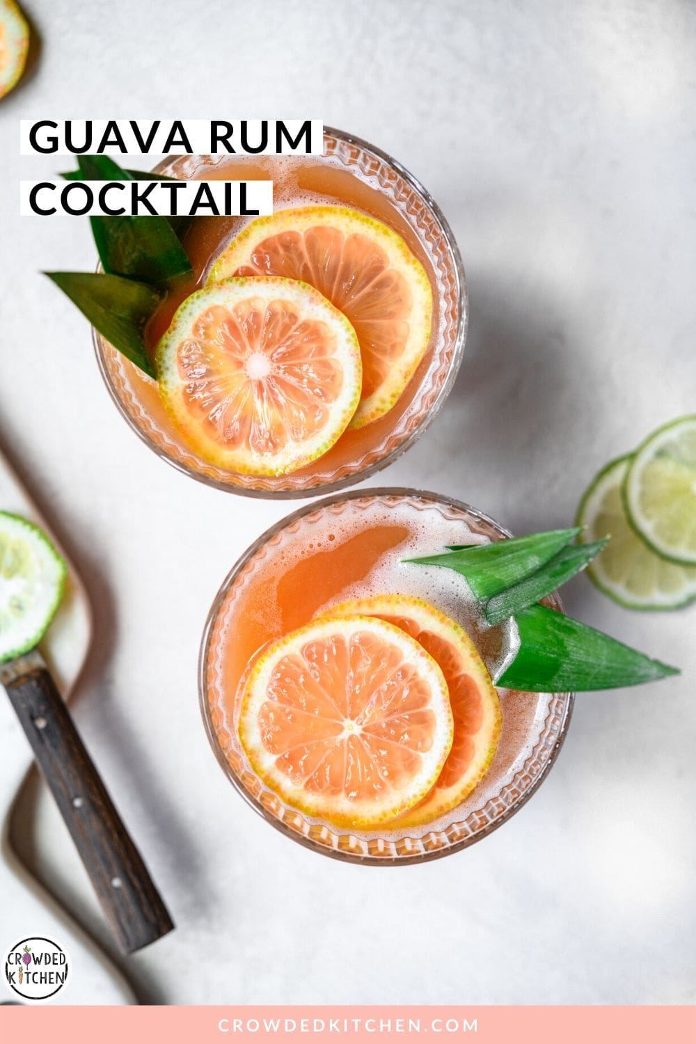 Guava Cocktail with Pineapple Rum Crowded Kitchen