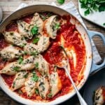 Vegan Stuffed Shells with Spinach & Mushrooms | Crowded Kitchen