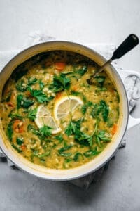 Lemon Rice Soup (Vegan) - Crowded Kitchen