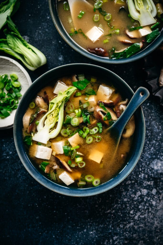 Vegan Miso Soup with Tofu and Mushrooms | Crowded Kitchen