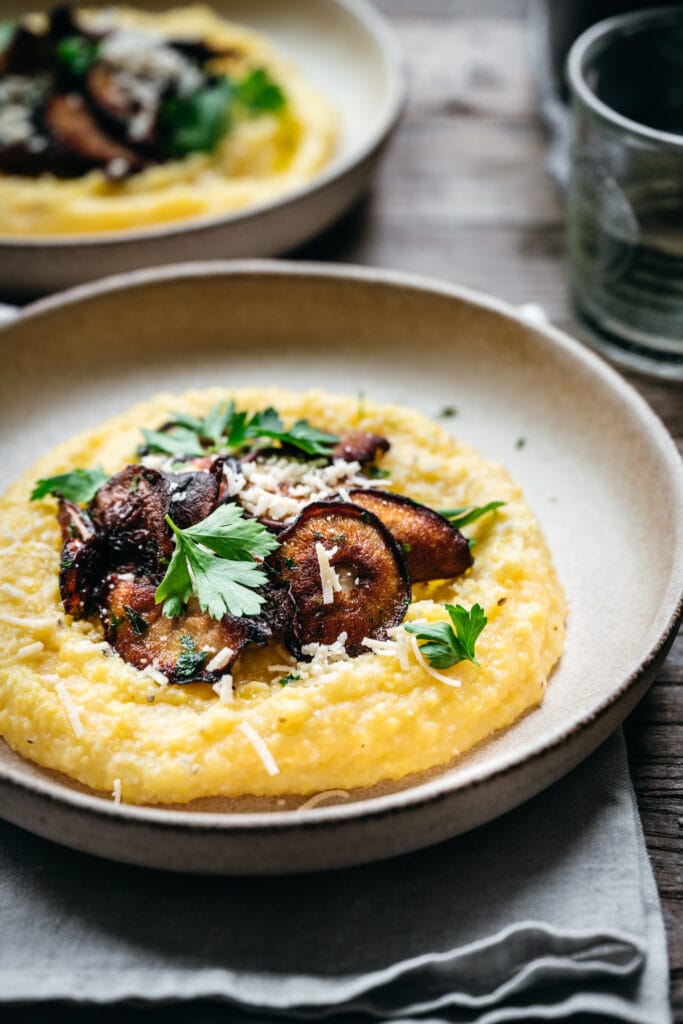 Creamy Polenta with Mushrooms Crowded Kitchen