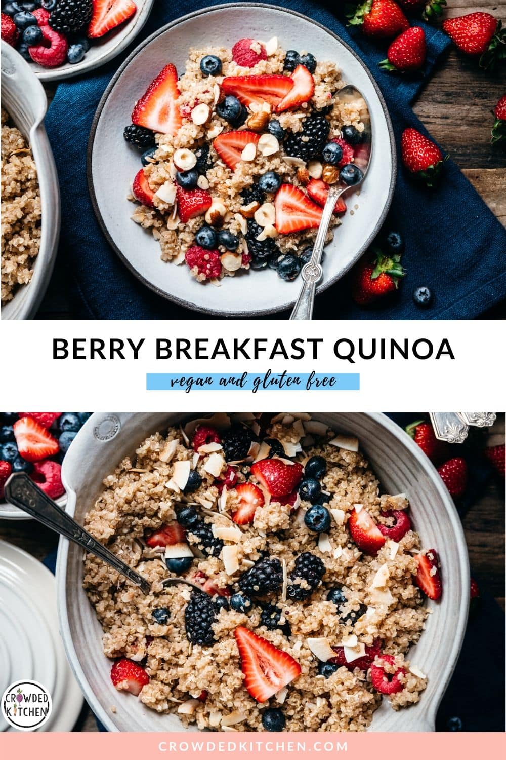 Breakfast Quinoa with Berries (Vegan) - Crowded Kitchen