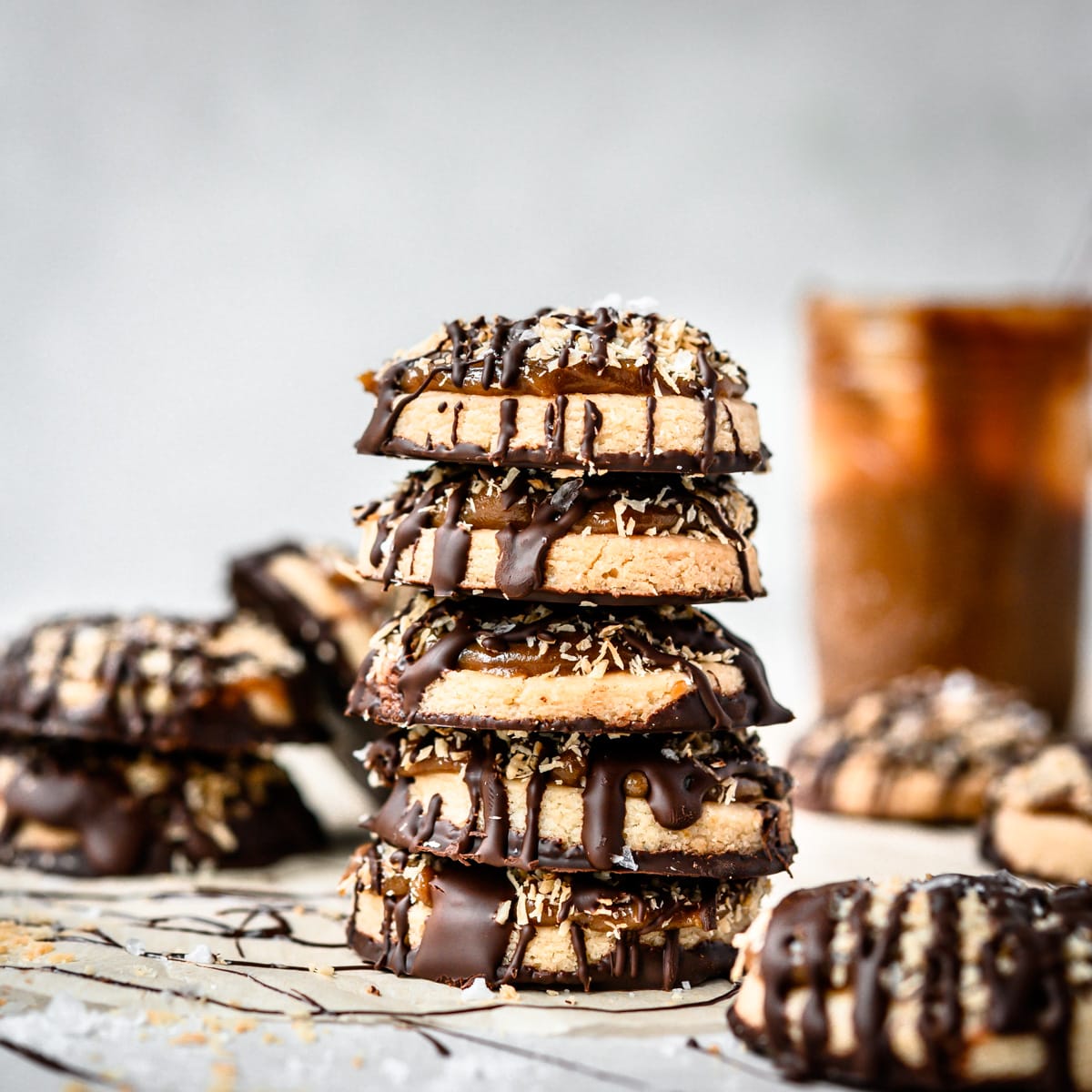 Gluten Free Vegan Homemade Samoa Cookies - Crowded Kitchen