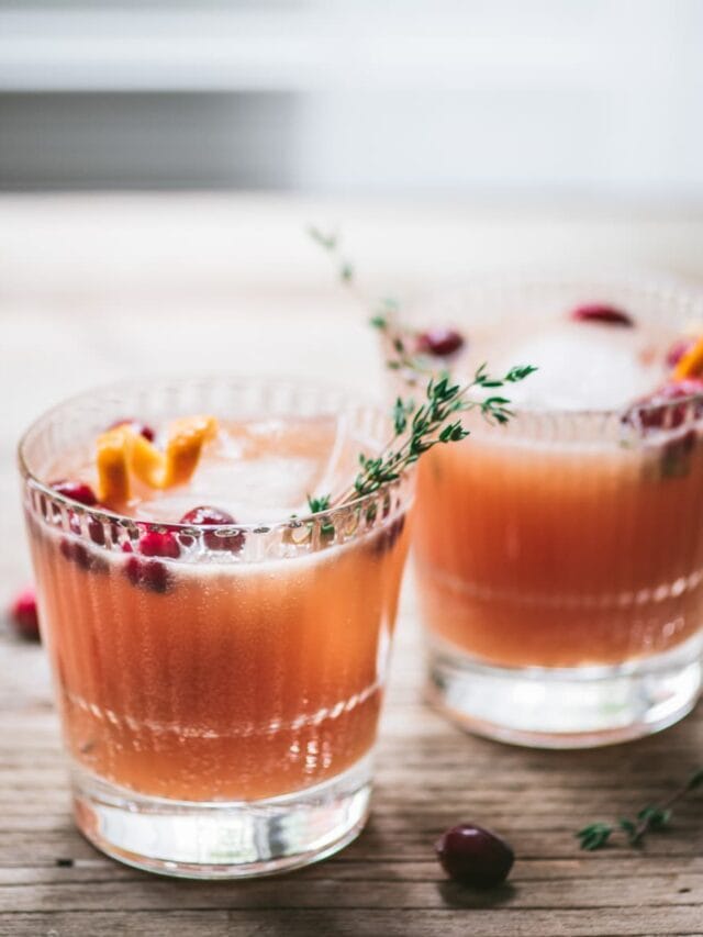 Cranberry Orange Whiskey Cocktail