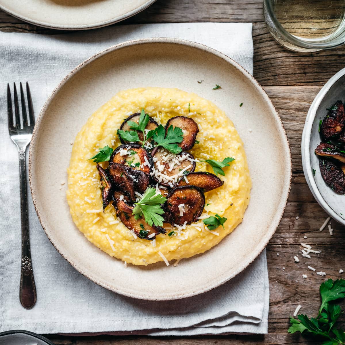 Creamy Polenta with Mushrooms