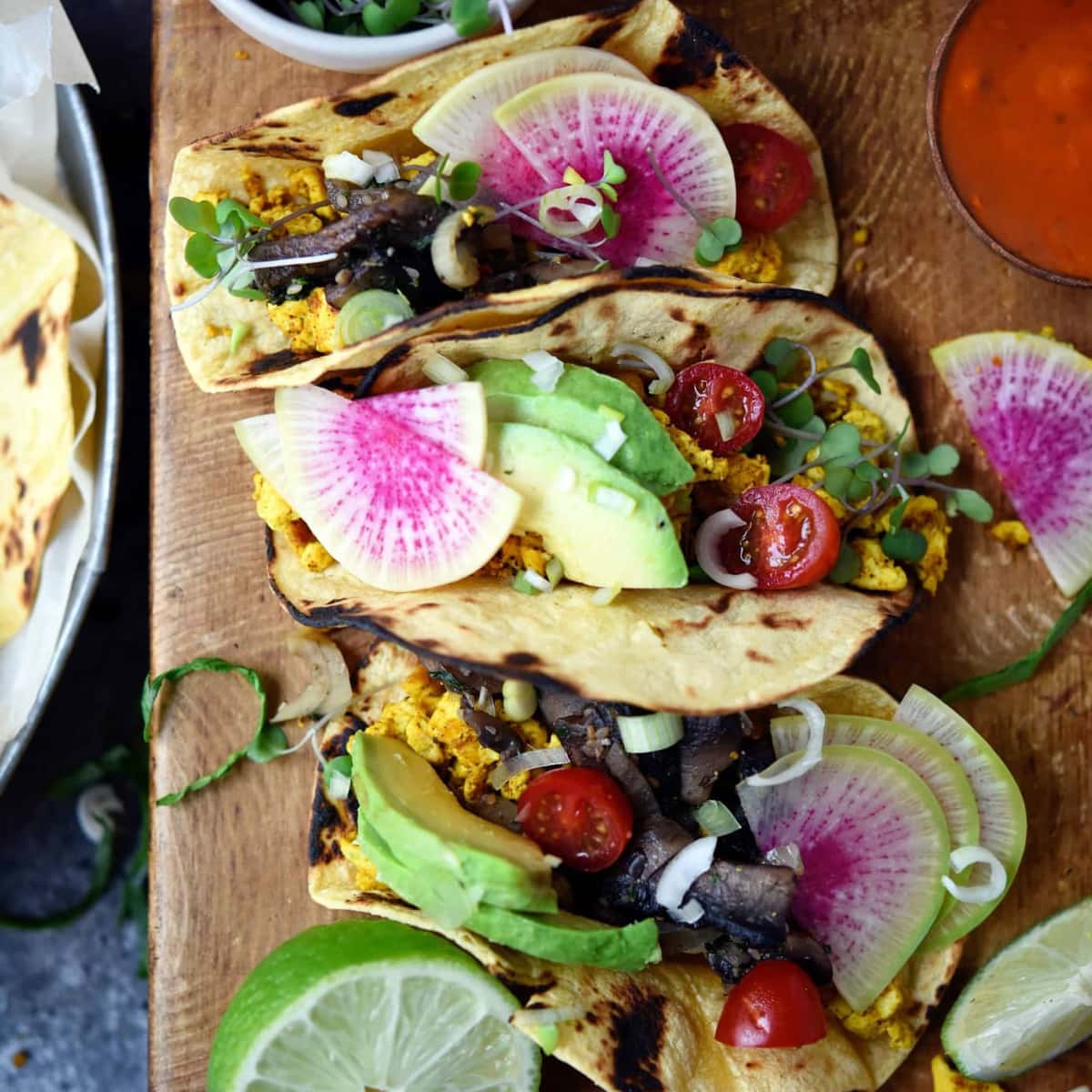 Scrambled Tofu Breakfast Tacos | Crowded Kitchen