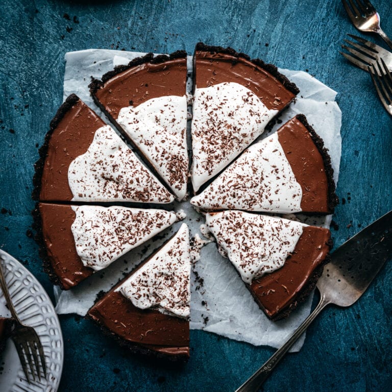 Vegan Chocolate Pie - Crowded Kitchen