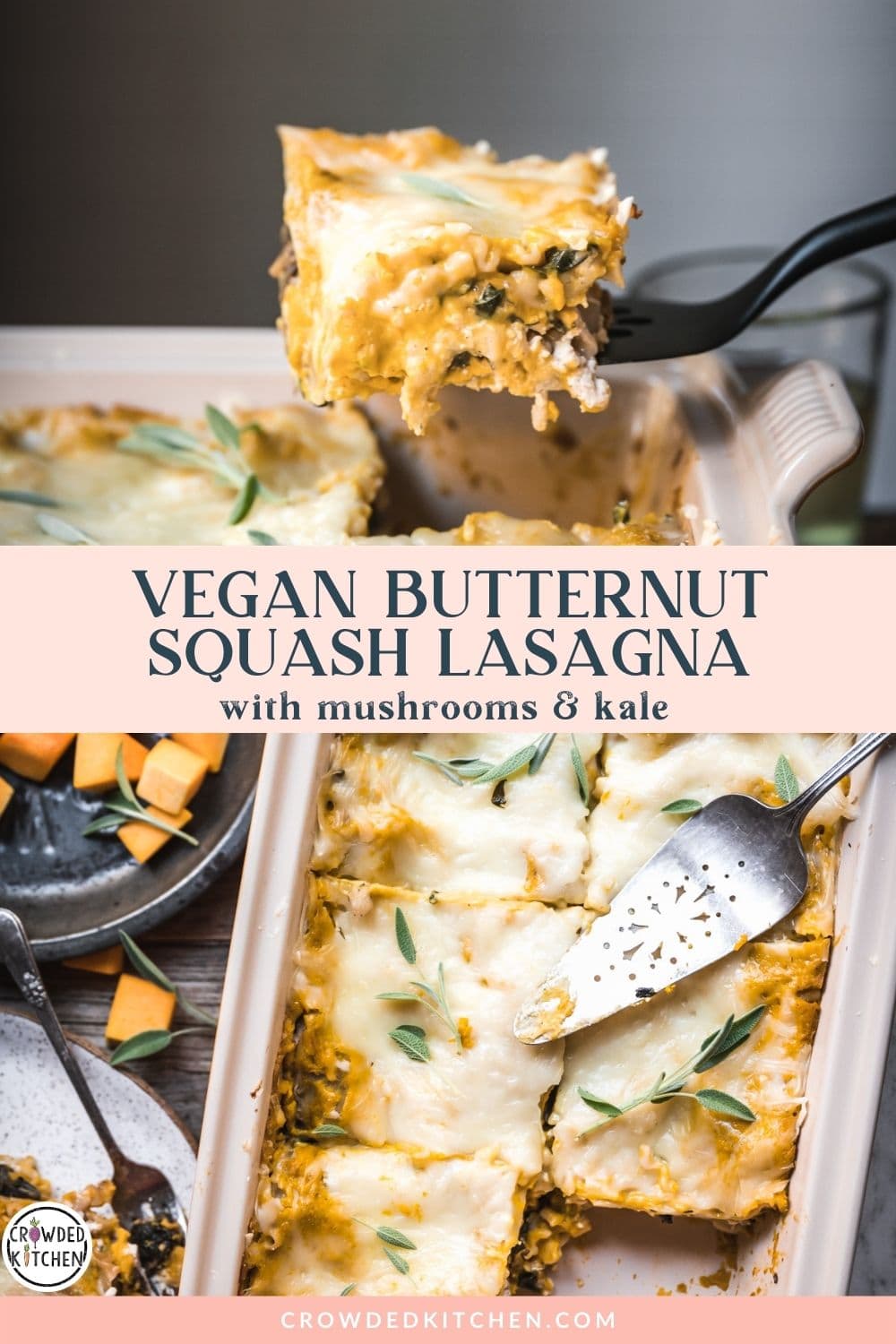 Vegan Butternut Squash Lasagna - Crowded Kitchen