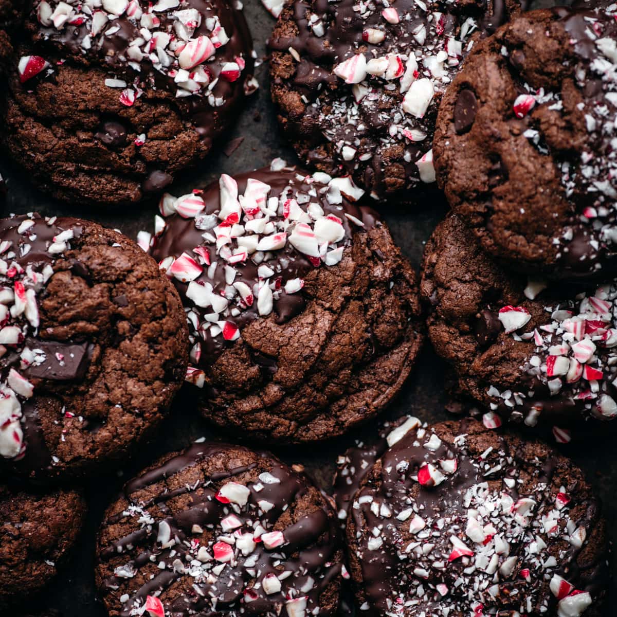Double Chocolate Chip Peppermint Cookies (Vegan) - Crowded Kitchen