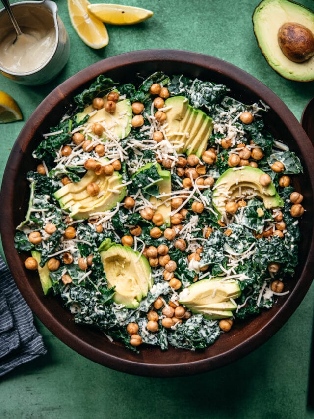 Vegan Kale Caesar Salad