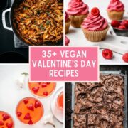 Collage with 4 Valentine's Recipes