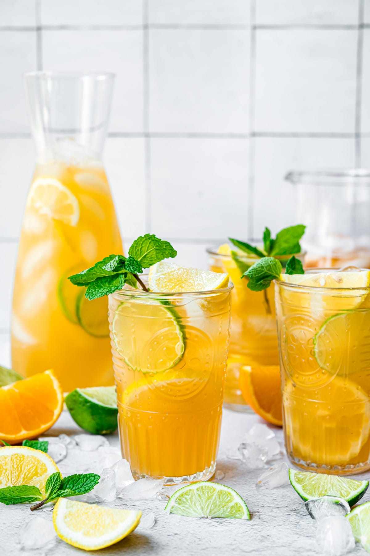 Fresh ice tea in plastic glass  Iced tea, Ice lemon tea, Plastic glass