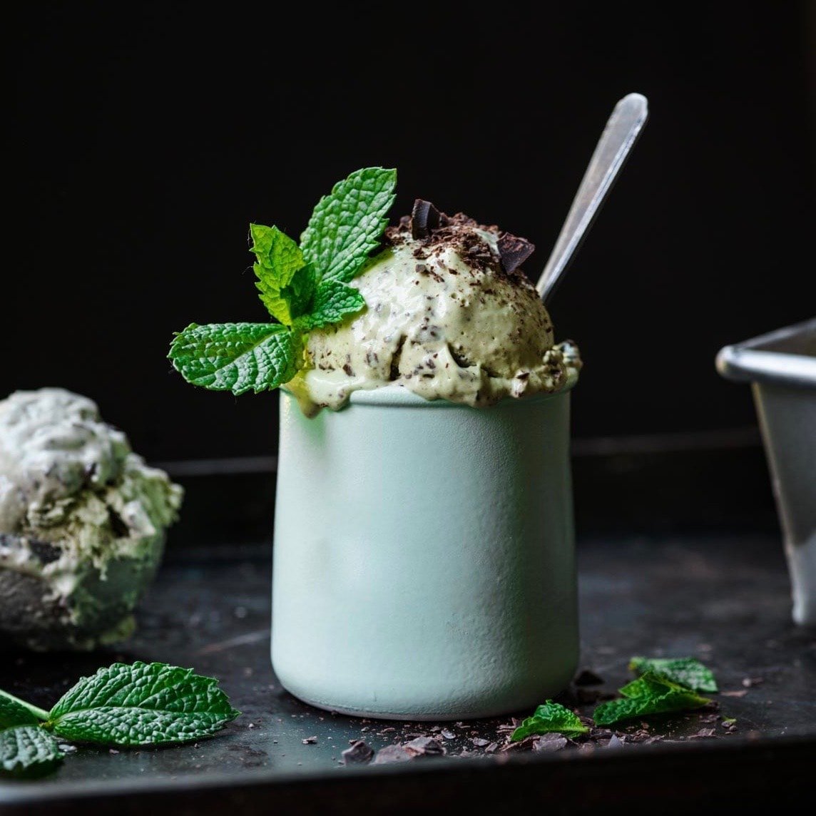 Vegan Mint Chocolate Chip Ice Cream