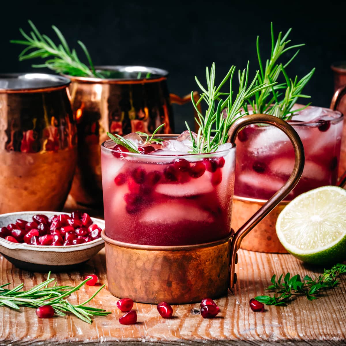 Pomegranate Moscow Mule Cocktail