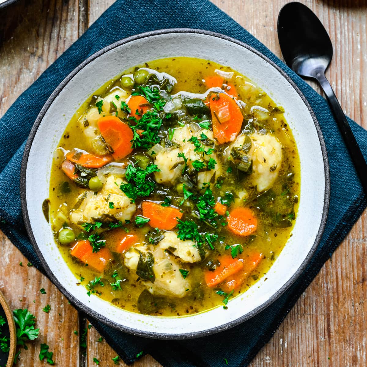 Vegetable Dumpling Soup