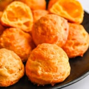 Front view of gougeres.