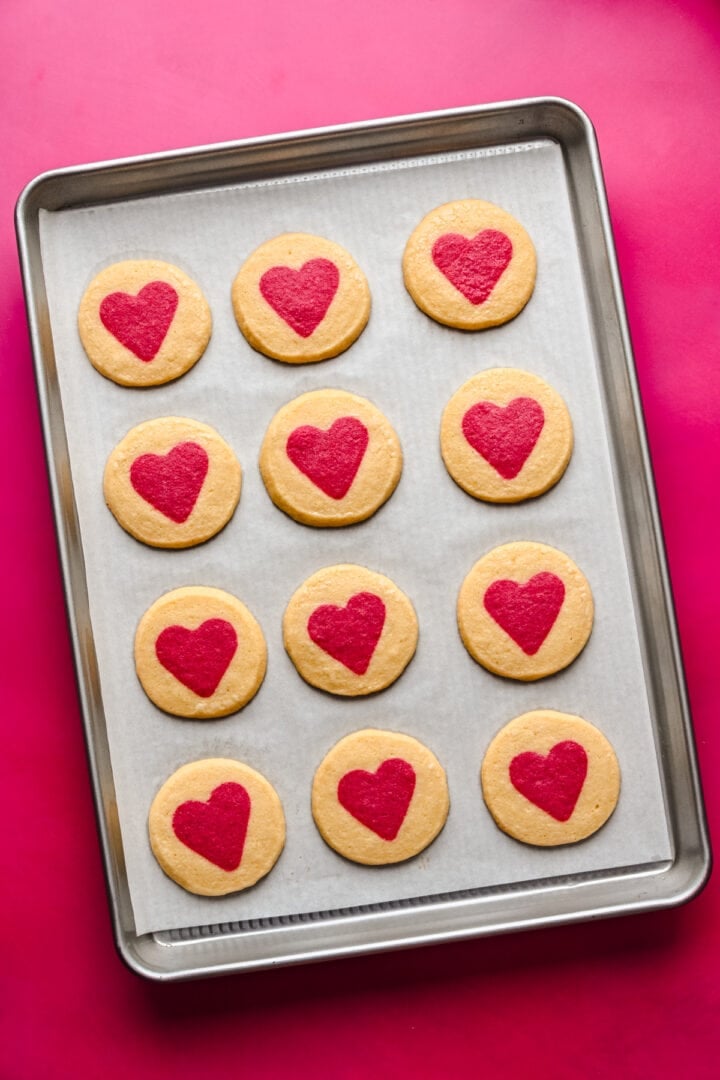 Cookies after baking.