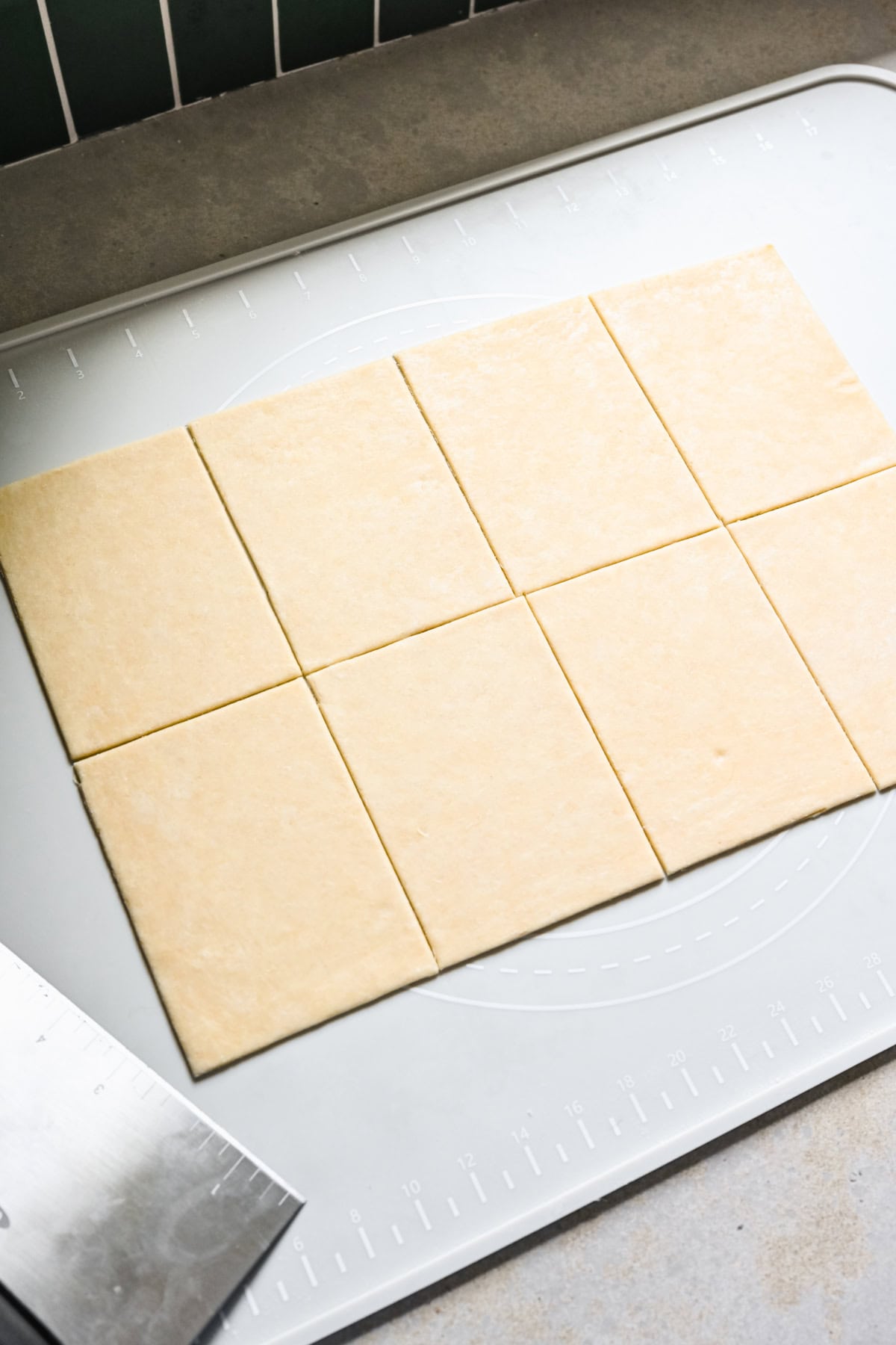 Pop tart dough cut into rectangles.