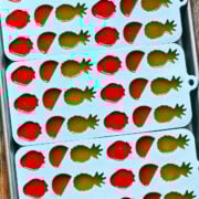 Fruit snacks in a mold.