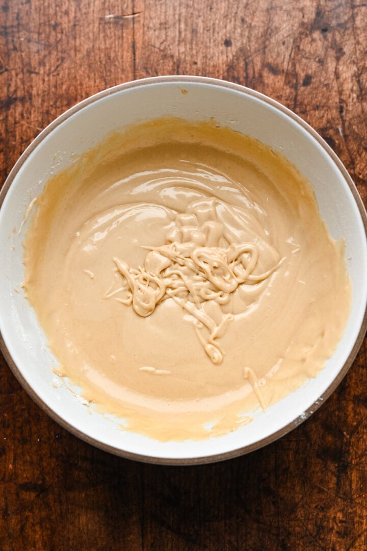 Finished waffle cone batter.