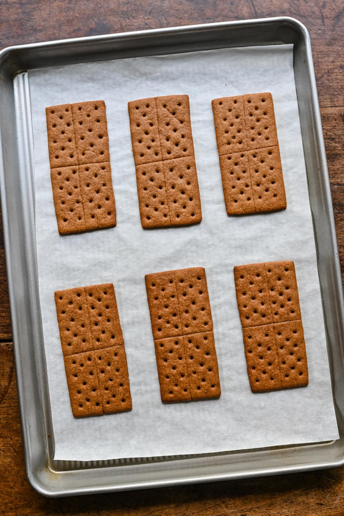 Graham crackers after baking.