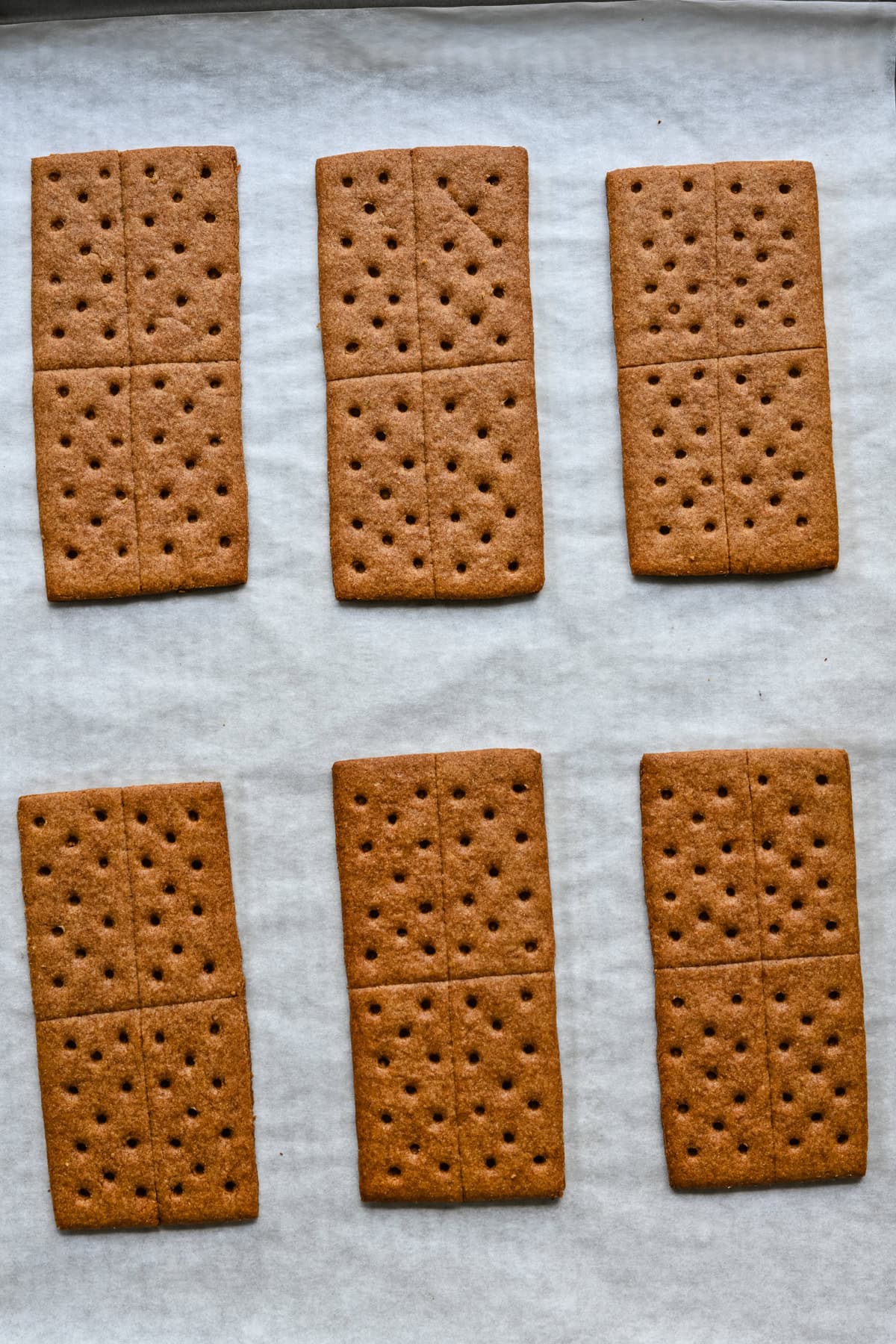 Graham crackers after baking.