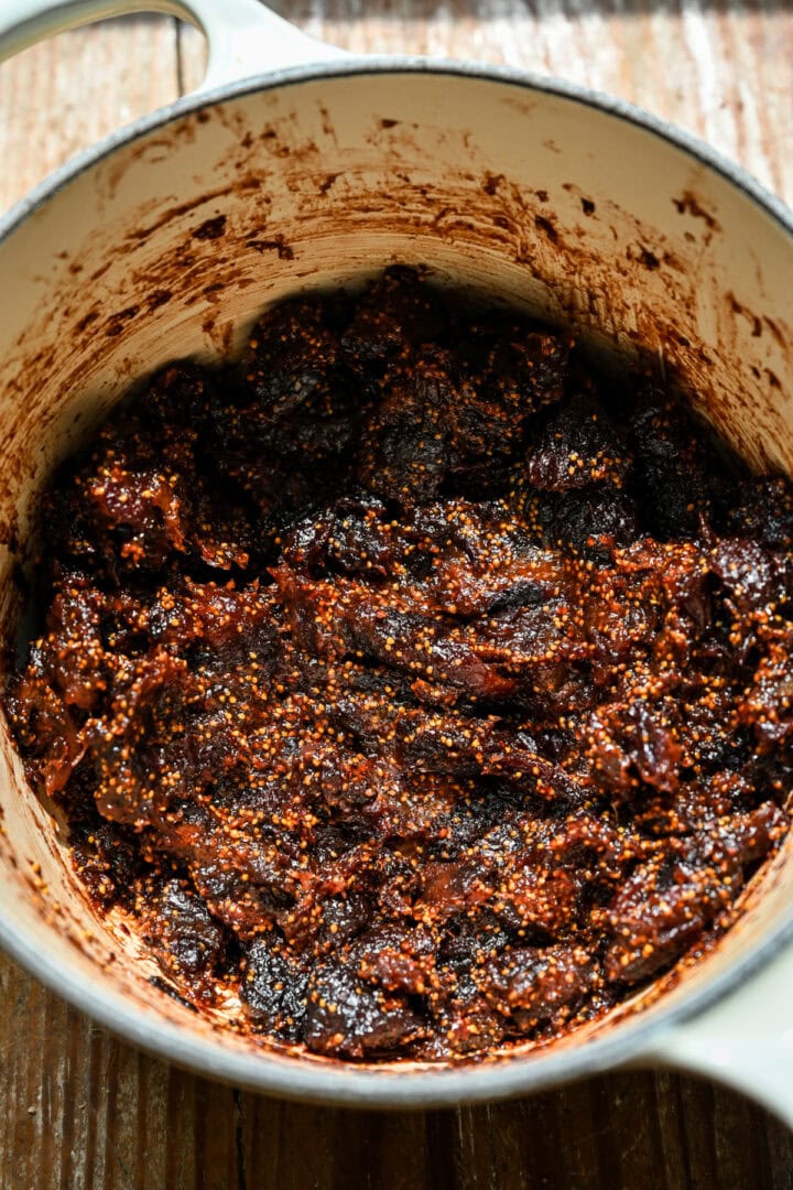 Filling after figs have been rehydrated.
