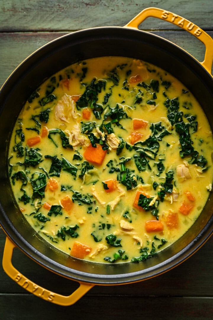 Soup after the kale wilts.