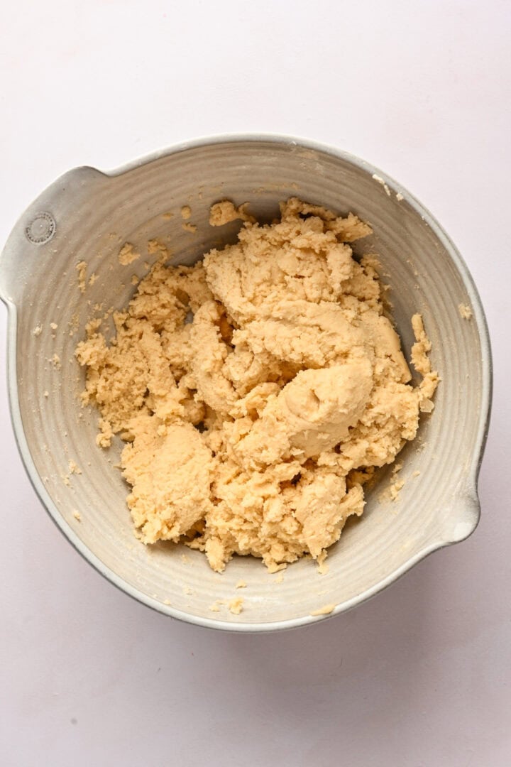 Dough in a bowl before it's colored.