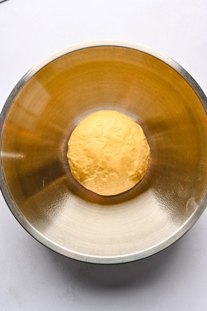 fan roll dough before rising.