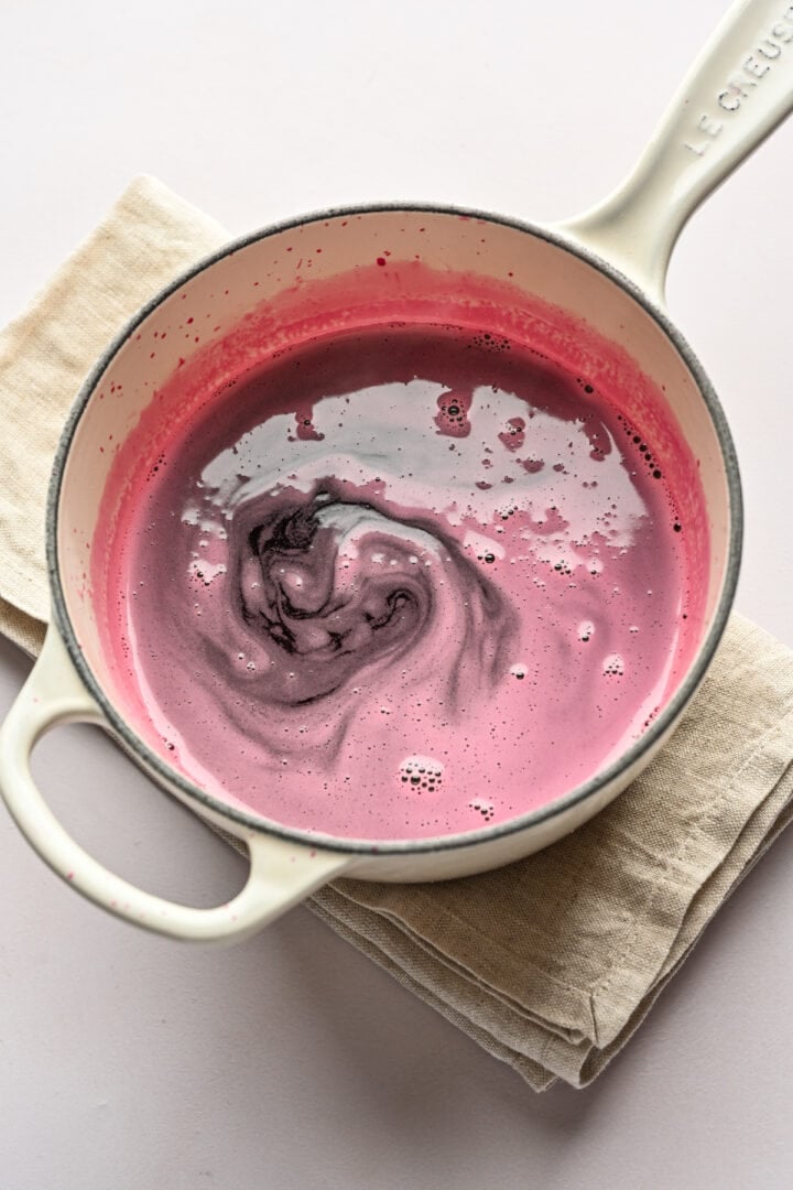 Grenadine in a pot after boiling. 