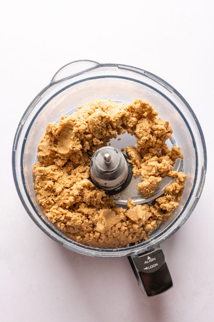 Nutrigrain bar dough in food processor. 