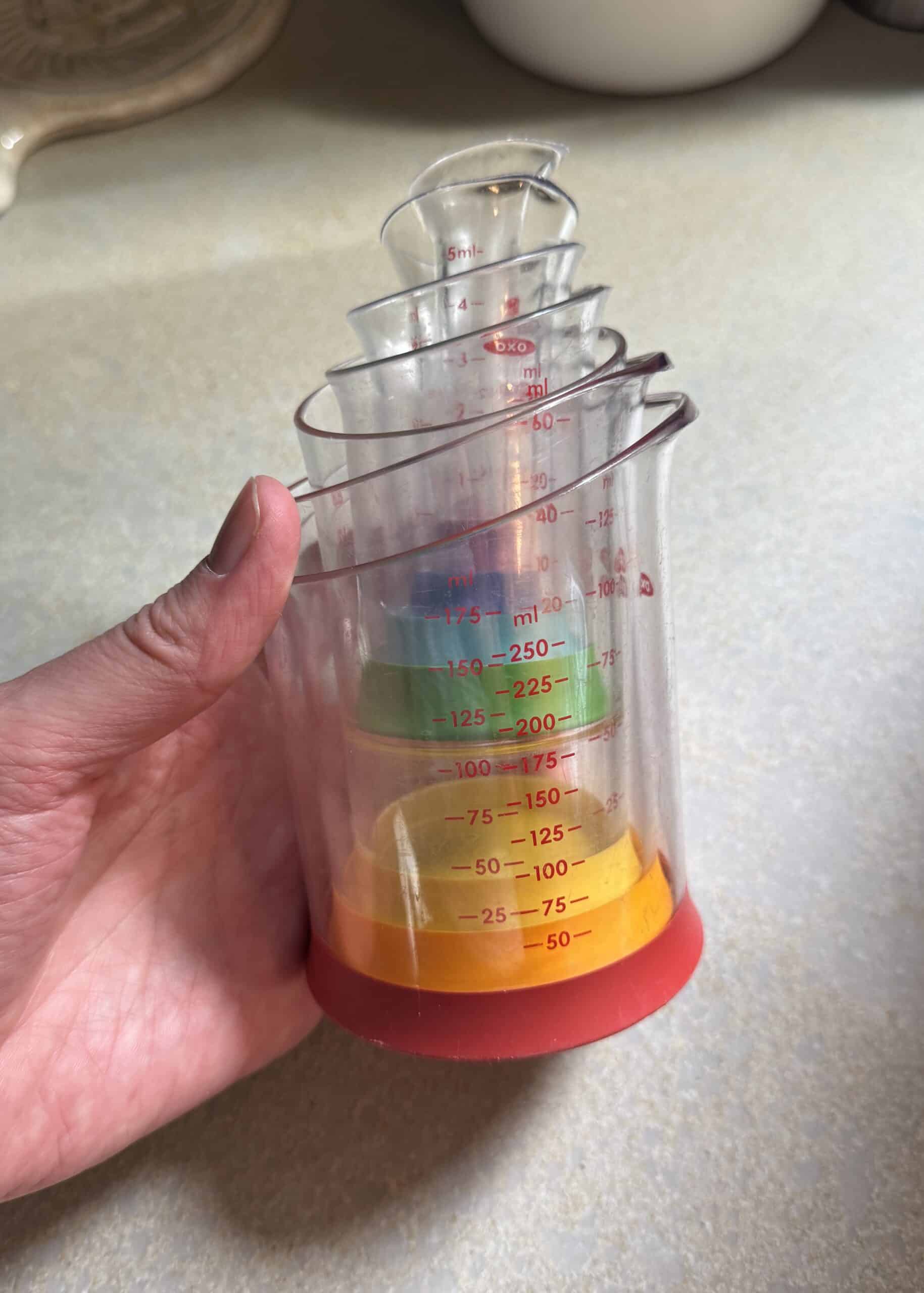nesting measuring cups. 