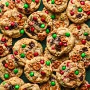 Close up overhead view of kitchen sink cookies.