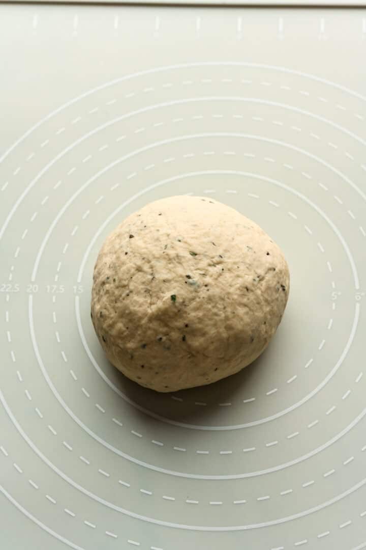 Dough ball before pressing it.