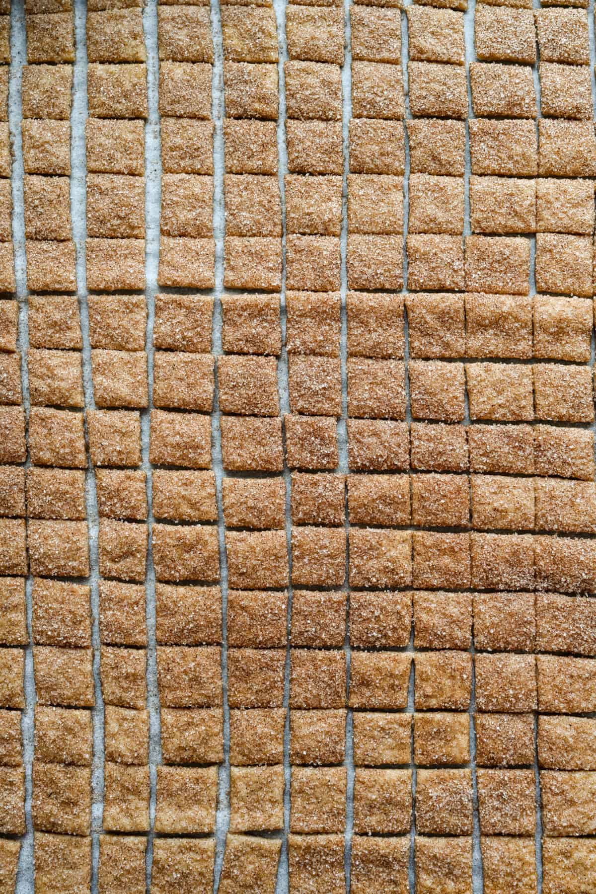 Cinnamon toast crunch after baking.