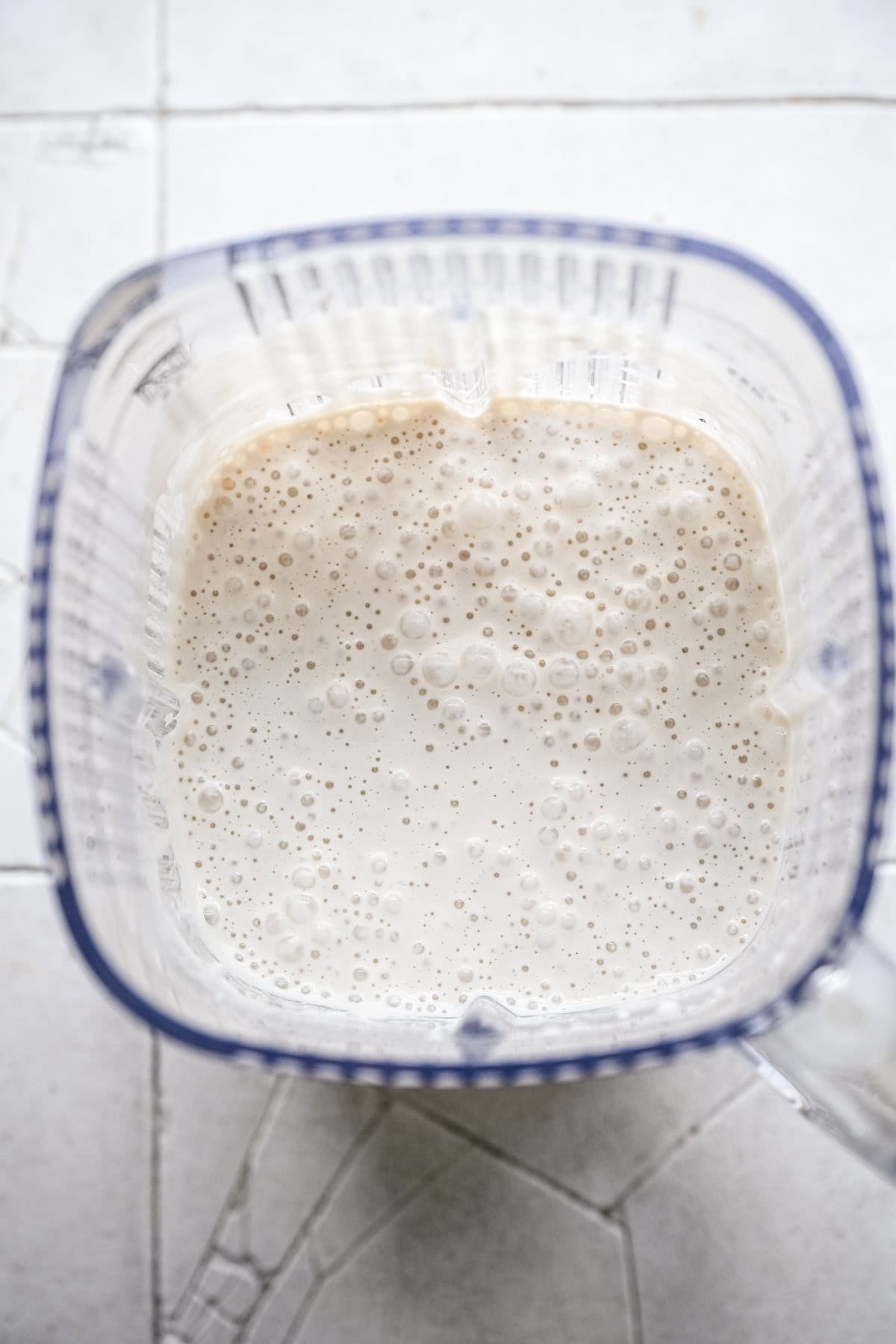 Cashew mixture blended until smooth and creamy.