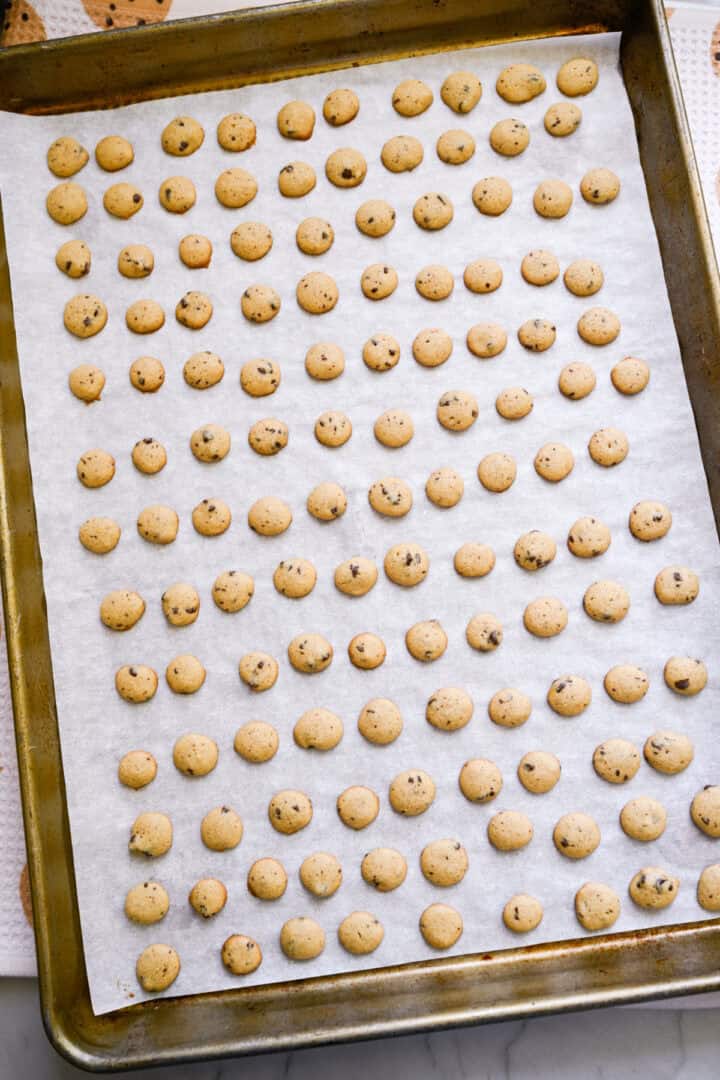 Cookie crisp cereal after baking.