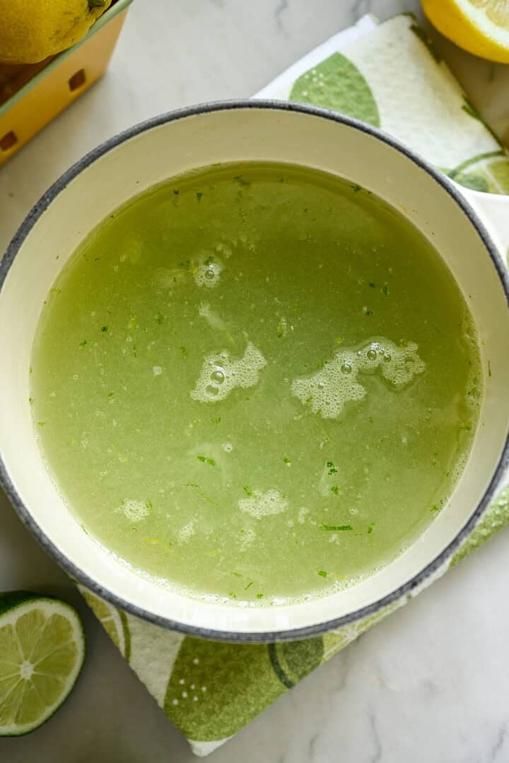 Italian ice base before cooking.